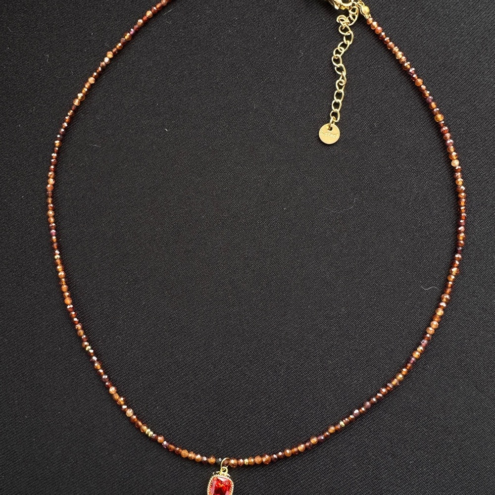 Elegant Beaded Necklace with Gold Accents